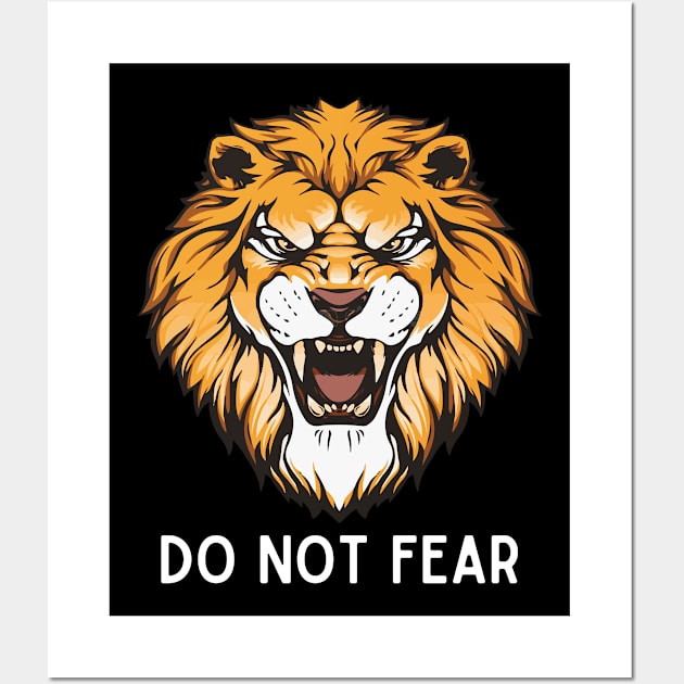 Do Not Fear Lion Head Wall Art by LaurelBDesigns